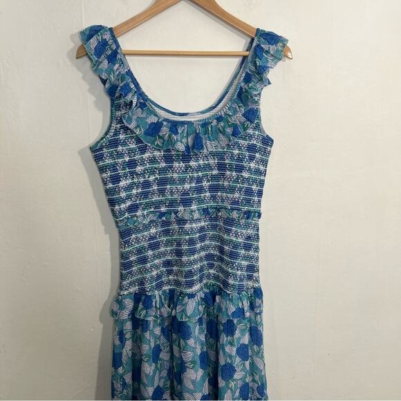 SAYLOR Jeannie Blue Floral Midi Dress Size Small - Picture 9 of 16